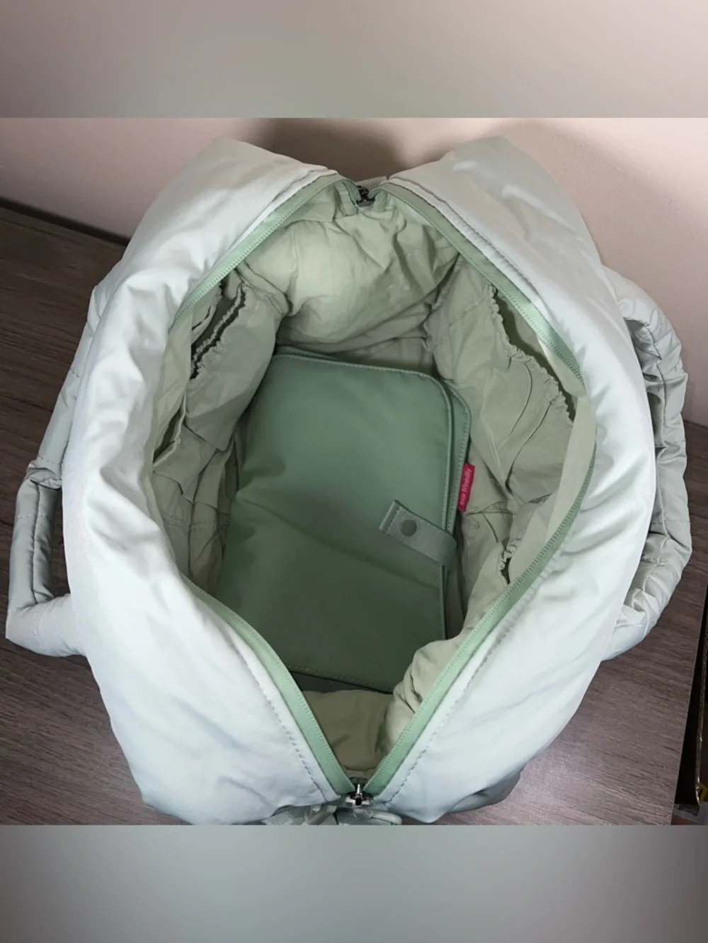 Buzz & Bloom Mint Sage Green Diaper Bag Tote